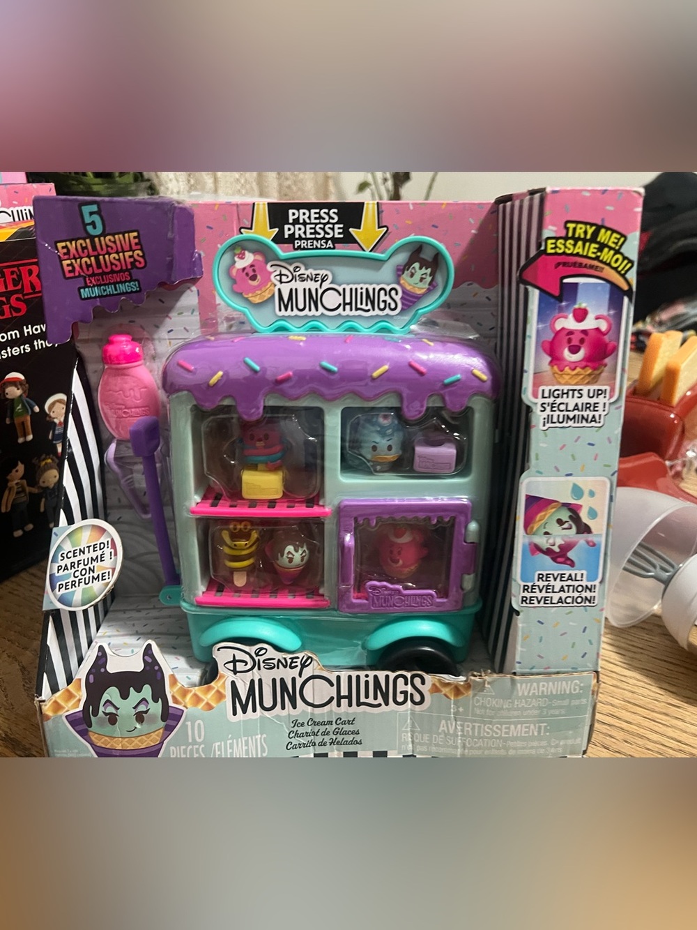 Disney Munchlings Purple & Teal Ice Cream Cart Playset